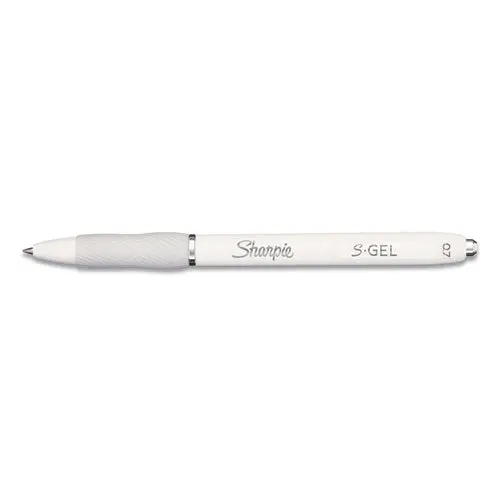 Fashion Barrel Pen, Medium 0.7 Mm, Black Ink, Pearl White Barrel, Dozen 1