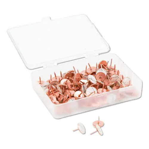 Fashion Metal Thumbtacks, Metal, Marble-Rose Gold, 3-8", 100-Pack 1