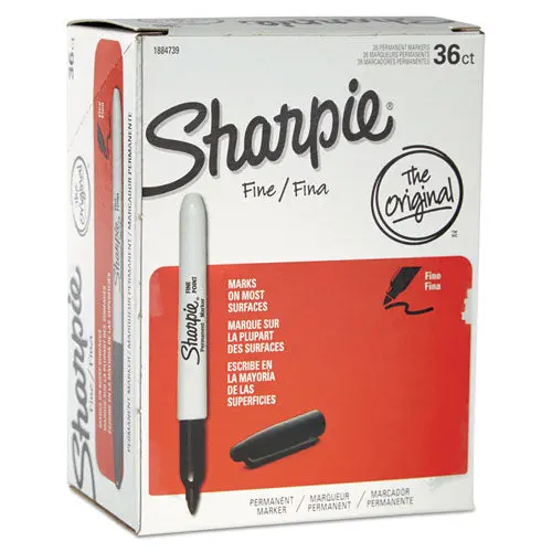 Fine Tip Permanent Marker, Black, 36-Pack 1