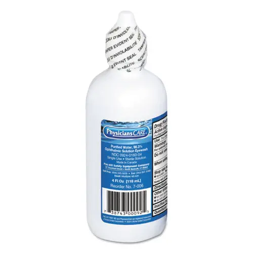 First Aid Refill Components Disposable Eye Wash, 4Oz 1
