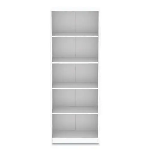 Five-Shelf Bookcase, 27.56" X 11.42" X 77.56", White 1