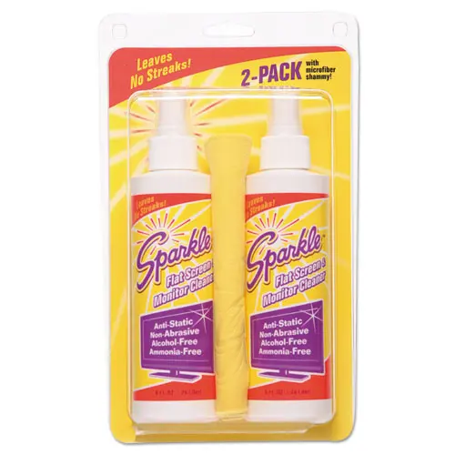 Flat Screen And Monitor Cleaner, Pleasant Scent, 8 Oz Bottle, 2-Pack 1