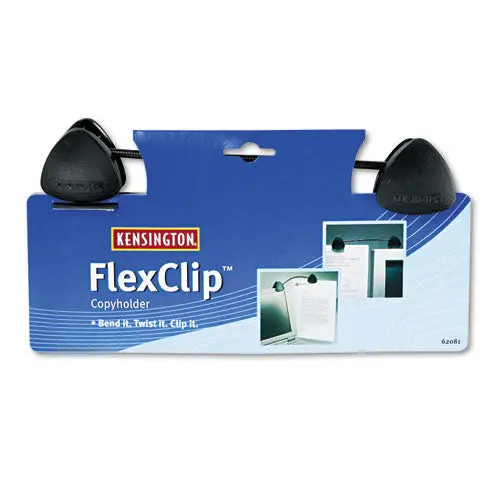 Flexclip Gooseneck Copyholder, Monitor-Laptop Mount, Black 1