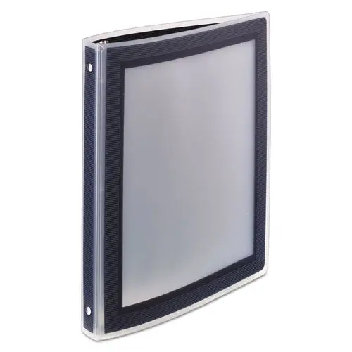 Flexi-View Binder With Round Rings, 3 Rings, 0.5" Capacity, 11 X 8.5, Black 1