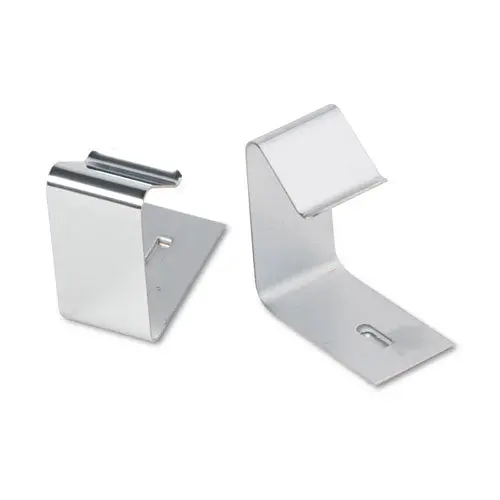 Flexible Metal Cubicle Hangers, 1 1-2" - 2 1-2" Panels, Silver, 2-Set 1
