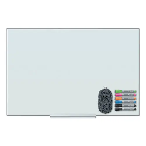 Floating Glass Dry Erase Board, 36 X 24, White 1