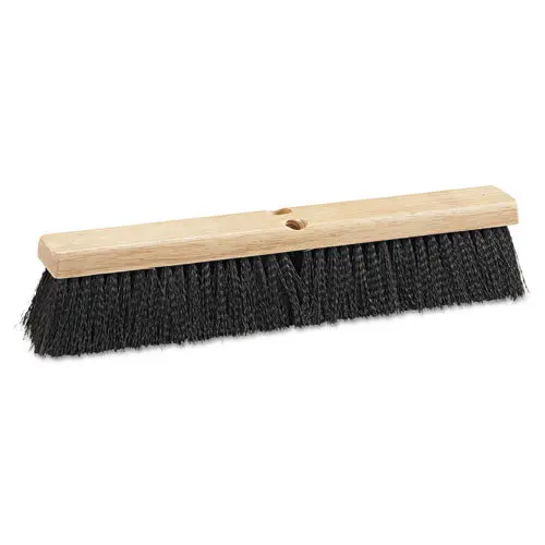 Floor Brush Head, 18" Wide, Black, Medium Weight, Polypropylene Bristles 1
