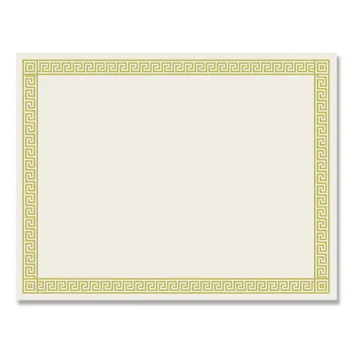 Foil Border Certificates, 8.5 X 11, Ivory-Gold, Channel, 12-Pack 1