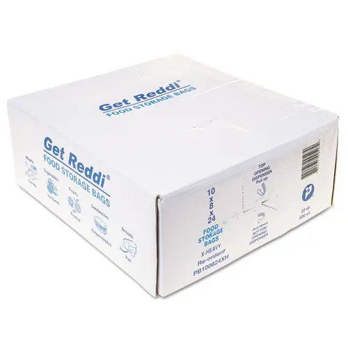 Food Bags, 22 Qt, 1.2 Mil, 10" X 24", Clear, 500-Carton 1