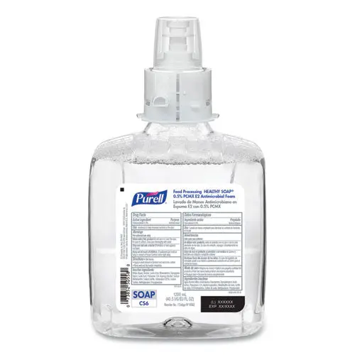 Food Processing Healthy Soap 0.5% Pcmx Antimicrobial E2 Foam Handwash, For Cs6 Dispensers, Fragrance-Free, 1,200 Ml, 2-Carton 1