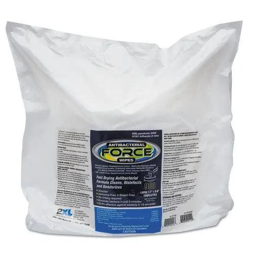 Force Disinfecting Wipes Refill, 8 X 6, White, 900-Pack, 4-Carton 1