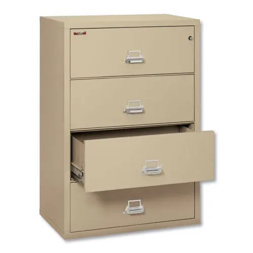Four-Drawer Lateral File, 37.5W X 22.13D X 52.75H, Letter-Legal, Parchment 1