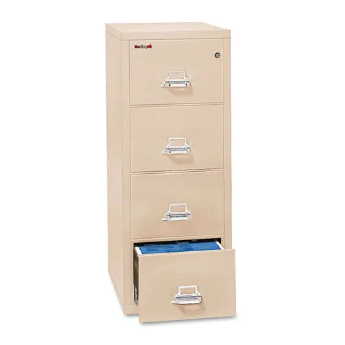 Four-Drawer Vertical Legal File, 20.81W X 31.56D X 52.75H, Ul 350 Degree For Fire, Parchment 1