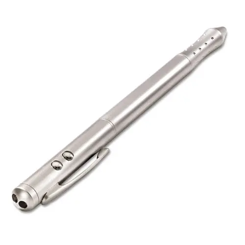 Four-Function Executive Laser Pointer, Class 2, Projects 919 Ft, Silver 1