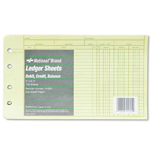 Four-Ring Binder Refill Sheets, 5 X 8 1-2, 100-Pack 1