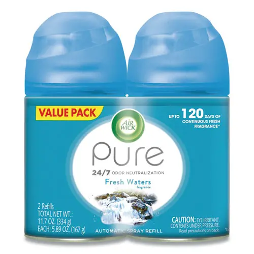 Freshmatic Ultra Automatic Spray Refill, Fresh Waters, Aerosol, 5.89 Oz, 2-Pack 1