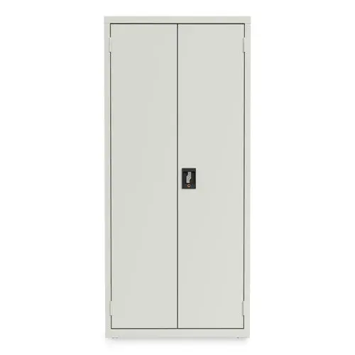 Fully Assembled Storage Cabinets, 3 Shelves, 30" X 15" X 66", Light Gray 1