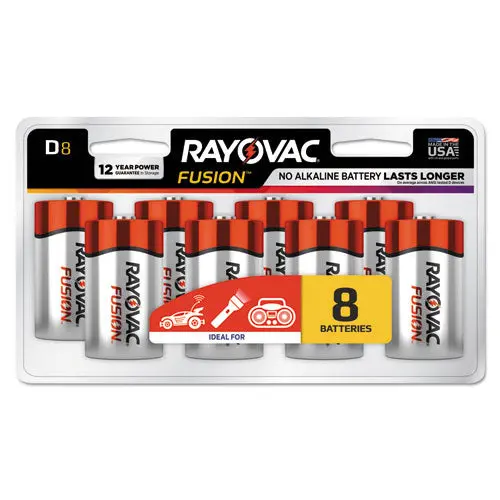 Fusion Advanced Alkaline D Batteries, 8-Pack 1