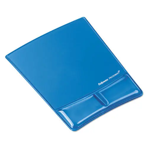 Gel Wrist Support W-Attached Mouse Pad, Blue 1