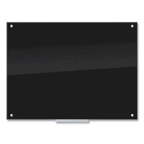 Glass Dry Erase Board, 48 X 36, Black Surface 1
