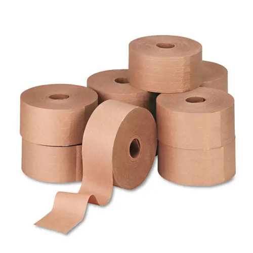 Glass-Fiber Reinforced Gummed Kraft Sealing Tape, 3" Core, 3" X 450 Ft, Brown, 10-Carton 1