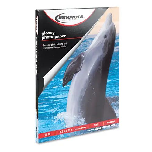 Glossy Photo Paper, 7 Mil, 8.5 X 11, Glossy White, 50-Pack 1