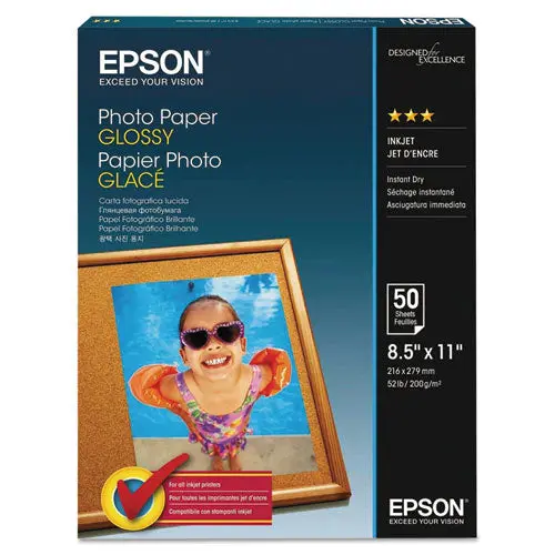 Glossy Photo Paper, 8.5 X 11, Glossy White, 100-Pack 1