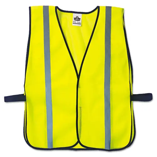 Glowear 8020Hl Safety Vest, Polyester Mesh, Hook Closure, Lime, One Size Fit All 1