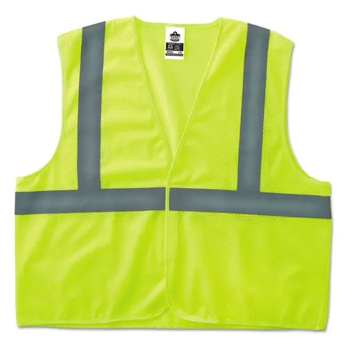 Glowear 8205Hl Type R Class 2 Super Econo Mesh Safety Vest, Lime, Small-Medium 1