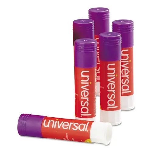 Glue Stick, 0.28 Oz, Applies Purple, Dries Clear, 12-Pack 1