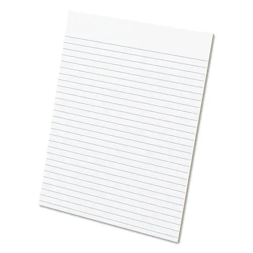 Glue Top Pads, Wide-Legal Rule, 8.5 X 11, White, 50 Sheets, Dozen 1