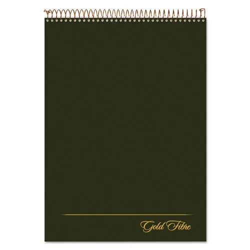 Gold Fibre Wirebound Writing Pad W- Cover, 1 Subject, Project Notes, Green Cover, 8.5 X 11.75, 70 Sheets 1