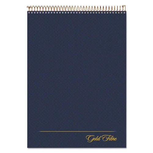 Gold Fibre Wirebound Writing Pad W- Cover, 1 Subject, Project Notes, Navy Cover, 8.5 X 11.75, 70 Sheets 1
