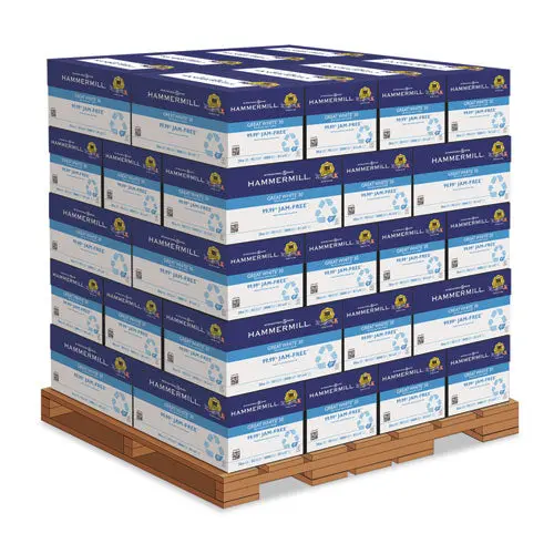 Great White 30 Recycled Print Paper, 92 Bright, 20Lb, 8.5 X 11, White, 500 Sheets-Ream, 10 Reams-Carton, 40 Cartons-Pallet 1