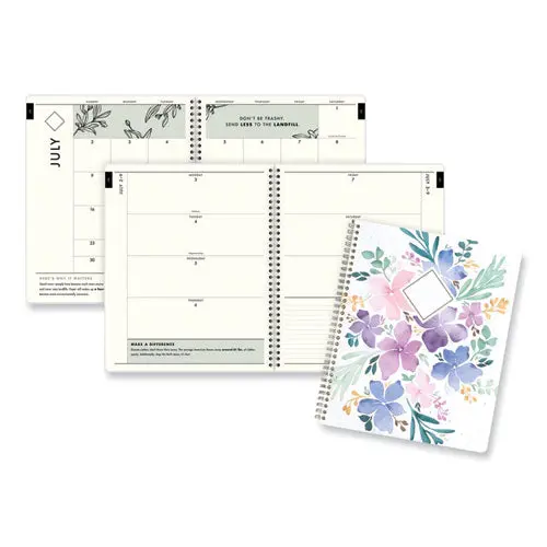 Greenpath Academic Year Weekly/Monthly Planner, Greenpath Art, 11 X 9.87, Floral Cover, 12-Month (July To June): 2023 To 2024 1