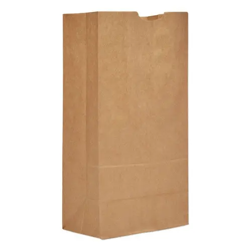 Grocery Paper Bags, 20 Lbs Capacity, #20, 8.25"W X 5.94"D X 16.13"H, Kraft, 500 Bags 1