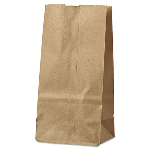 Grocery Paper Bags, 30 Lbs Capacity, #2, 4.31"W X 2.44"D X 7.88"H, Kraft, 500 Bags 1