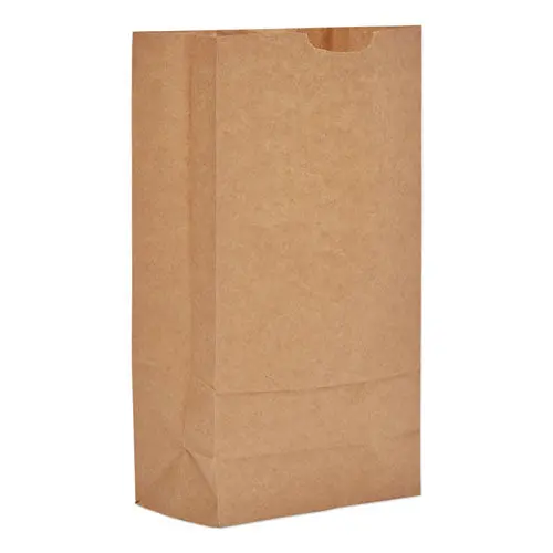 Grocery Paper Bags, 35 Lbs Capacity, #10, 6.31"W X 4.19"D X 13.38"H, Kraft, 500 Bags 1