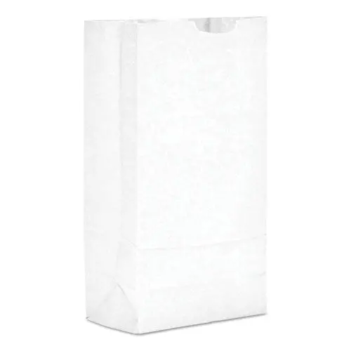 Grocery Paper Bags, 35 Lbs Capacity, #10, 6.31"W X 4.19"D X 13.38"H, White, 500 Bags 1