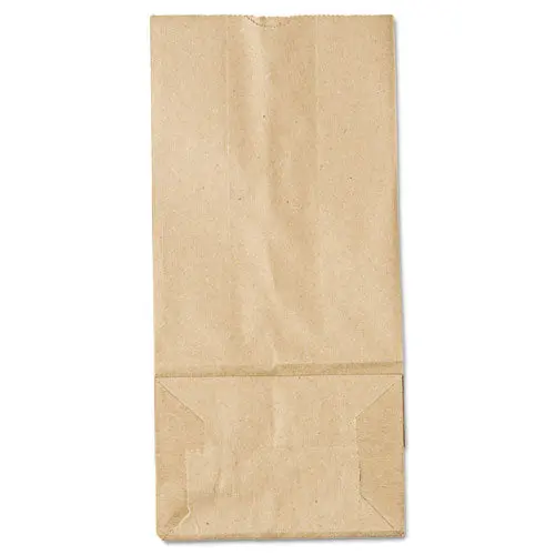 Grocery Paper Bags, 35 Lbs Capacity, #5, 5.25"W X 3.44"D X 10.94"H, Kraft, 500 Bags 1