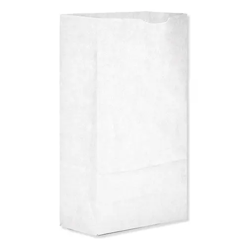 Grocery Paper Bags, 35 Lbs Capacity, #6, 6"W X 3.63"D X 11.06"H, White, 500 Bags 1