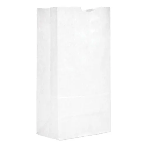 Grocery Paper Bags, 40 Lbs Capacity, #20, 8.25"W X 5.94"D X 16.13"H, White, 500 Bags 1