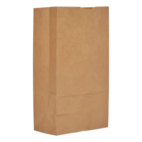 Grocery Paper Bags, 50 Lbs Capacity, #12, 7"W X 4.38"D X 13.75"H, Kraft, 500 Bags 1