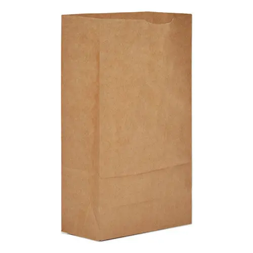 Grocery Paper Bags, 50 Lbs Capacity, #6, 6"W X 3.63"D X 11.06"H, Kraft, 500 Bags 1