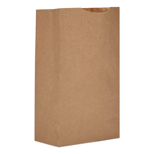 Grocery Paper Bags, 52 Lbs Capacity, #3, 4.75"W X 2.94"D X 8.04"H, Kraft, 500 Bags 1