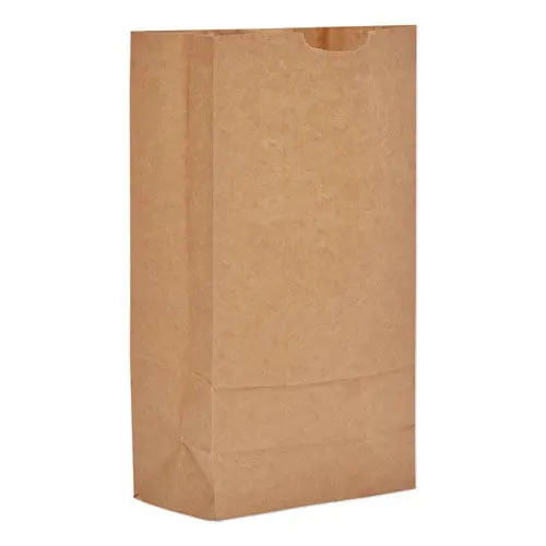 Grocery Paper Bags, 57 Lbs Capacity, #10, 6.31"W X 4.19"D X 13.38"H, Kraft, 500 Bags 1