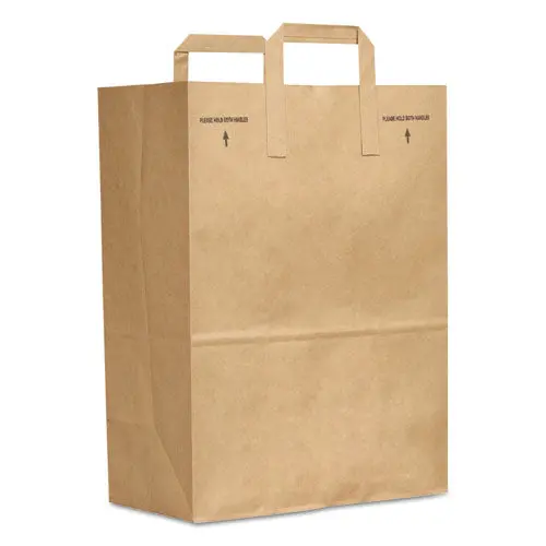 Grocery Paper Bags, 70 Lbs Capacity, 1-6 Bbl, 12"W X 7"D X 17"H, Kraft, 300 Bags 1
