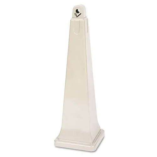 Groundskeeper Cigarette Waste Collector, Pyramid, 1 Gal, Plastic-Steel, Beige 1