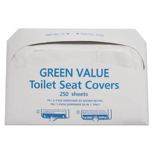 Half-Fold Toilet Seat Covers, White, 14.75 X 16.5, 5,000-Carton 1