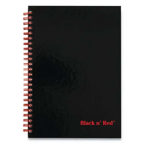 Hardcover Twinwire Notebooks, 1 Subject, Wide-Legal Rule, Black-Red Cover, 9.88 X 7, 70 Sheets 1